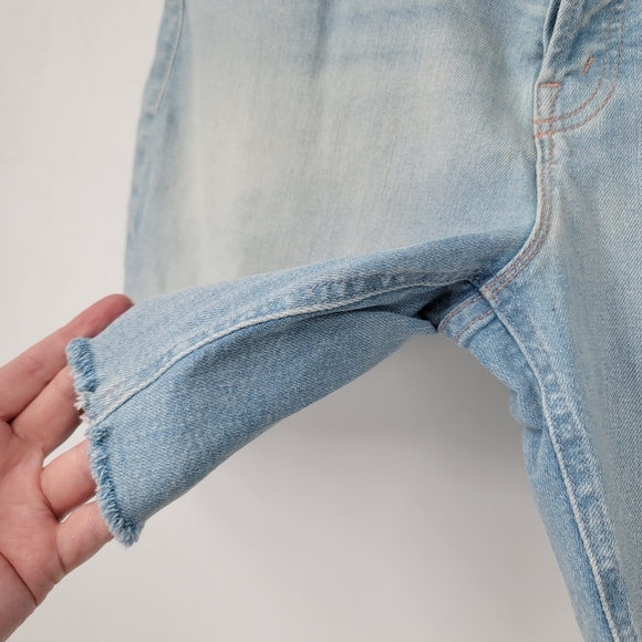 MOTHER The Tripper Fray Shorts Size 34 Lots of Hugs Light Wash Bleached Boho - Picture 16 of 16